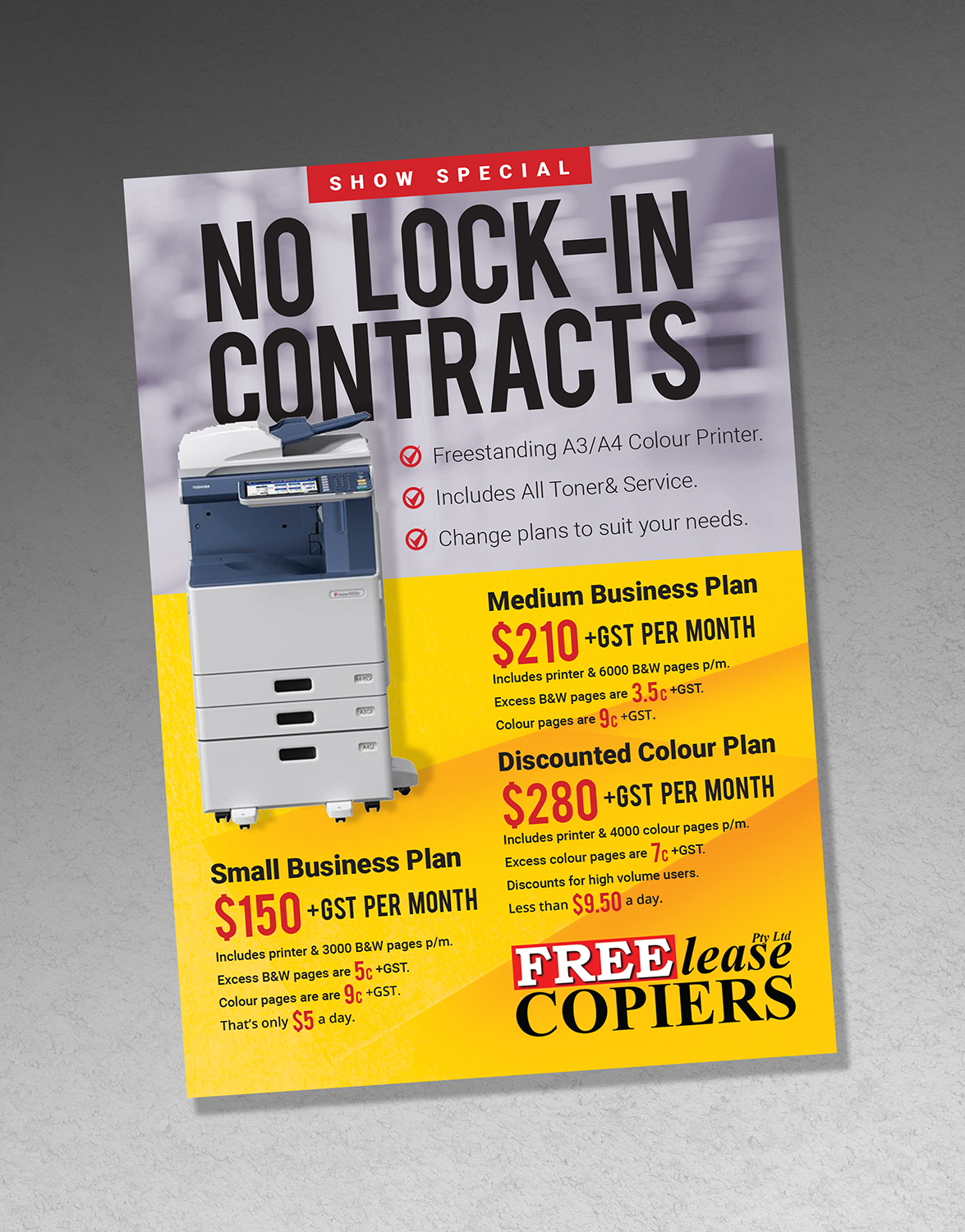 Flyer Design by andrew3344 for Freelease Copiers | Design #20770435