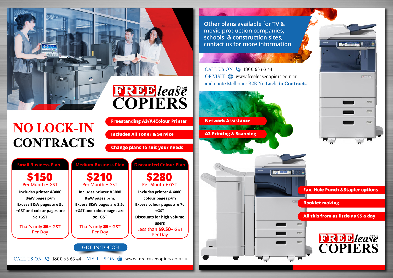 Design de Flyer par TSU Creations pour Freelease Copiers | Design #20760408