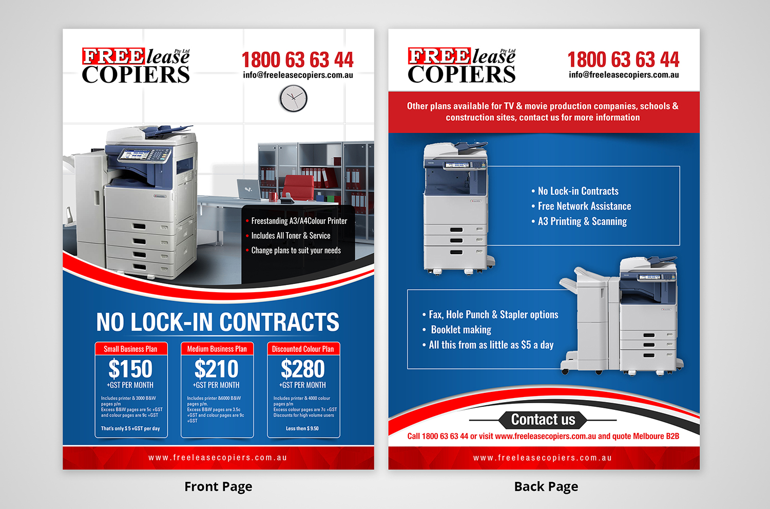 Design de Flyer par SAI DESIGNS pour Freelease Copiers | Design #20786573