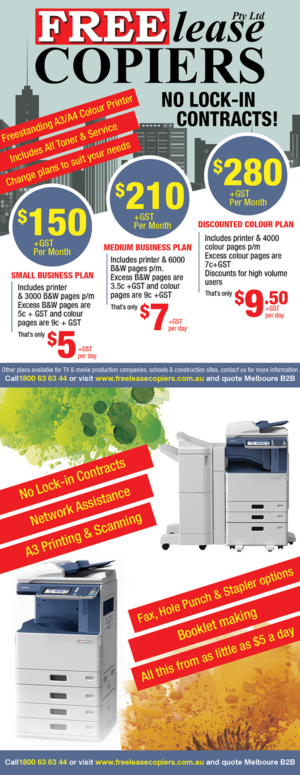 Flyer Design by lemtong for Freelease Copiers | Design #20754435