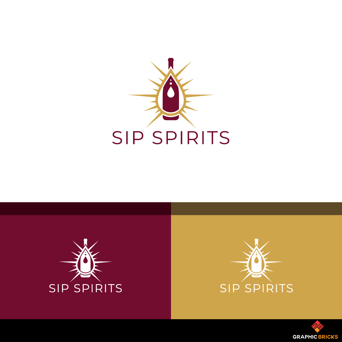 Logo Design by Graphic Bricks for Sip spirits | Design #20764525