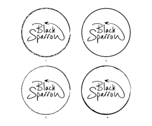 Black Sparrow or any abbreviation of this or alternatively a simple illustration | Logo Design by Wild Geek
