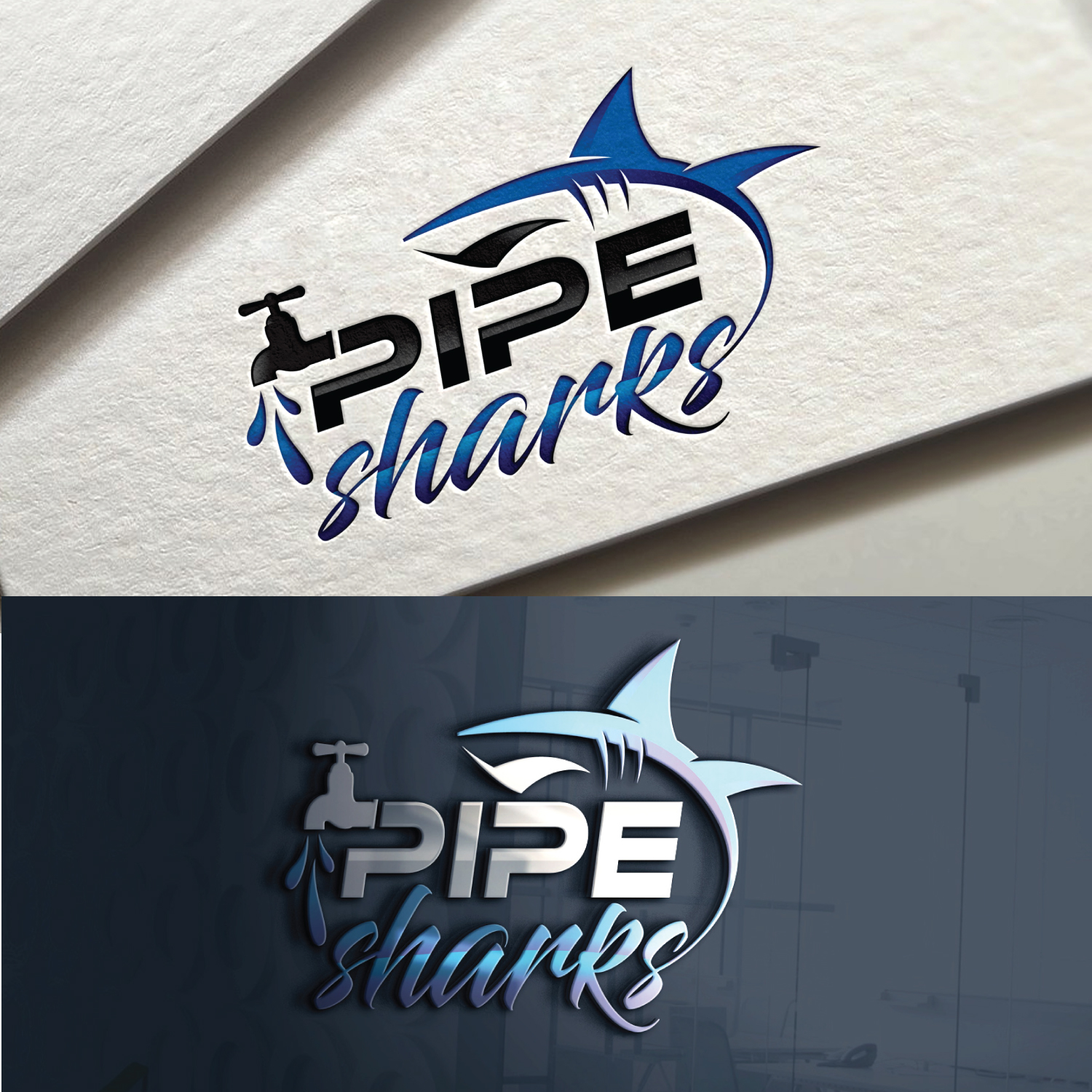 Logo-Design von FourtuneDesign für Pipe Sharks LLC | Design: #20765714