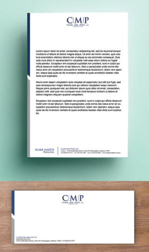 Clark May Price LLC letterhead/envelope/stationary | Design de Papeterie par anshtoyj