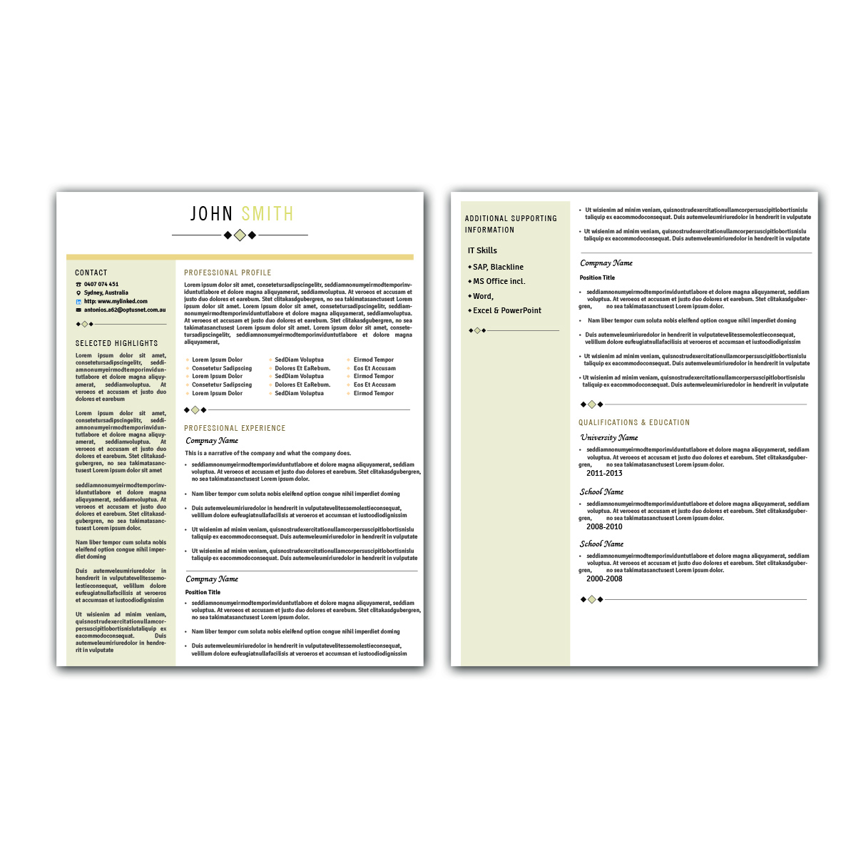 Word Template Design by Creative Jiniya for iTouch Professional Solutions | Design #20823485