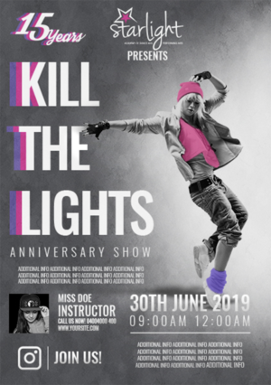 A5 front cover for a programme DANCE 