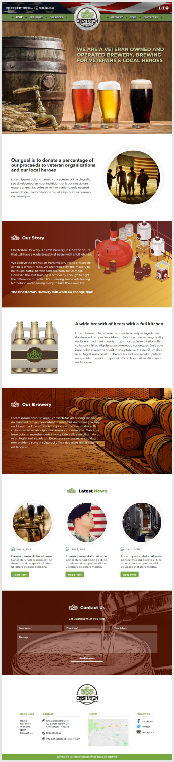 Diseño Web por -Marc- para Chesterton Brewery | Diseño #20849363