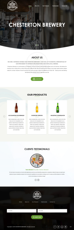 Web Design par pb pour Chesterton Brewery | Design : #20777832