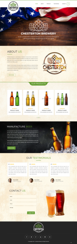 Web Design par pb pour Chesterton Brewery | Design : #20777833