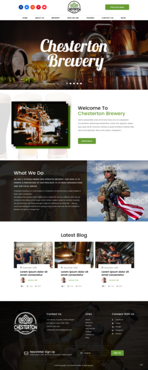 Web Design par pb pour Chesterton Brewery | Design : #20777834