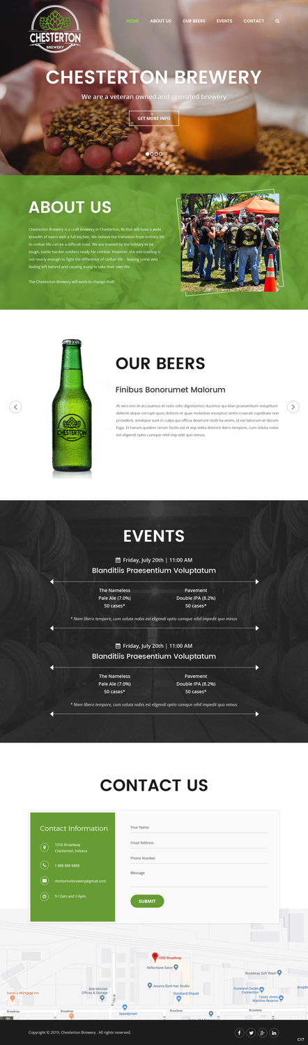 Diseño Web por pb para Chesterton Brewery | Diseño #20777836