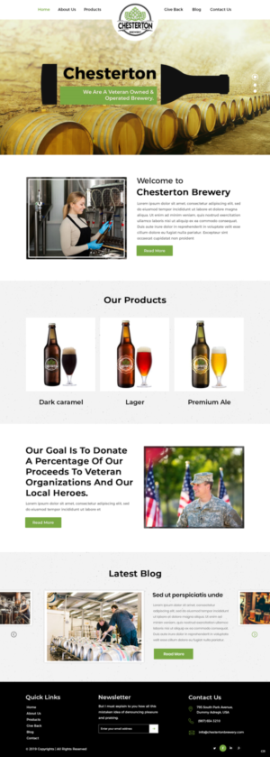 Web Design par pb pour Chesterton Brewery | Design : #20777837