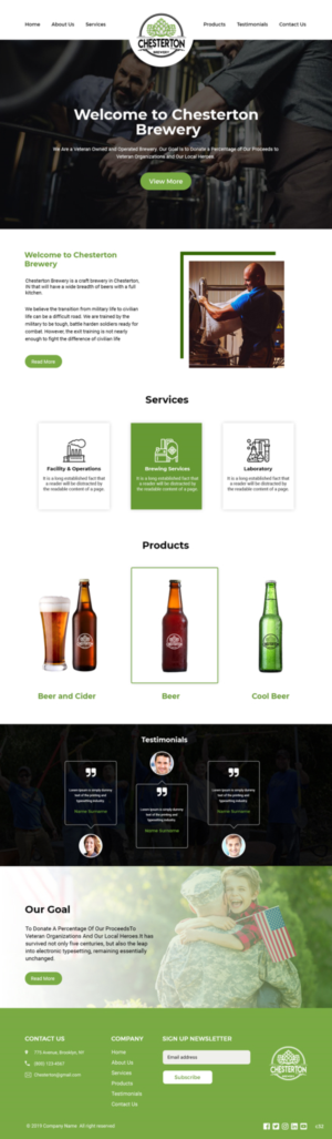 Web Design par pb pour Chesterton Brewery | Design : #20777839