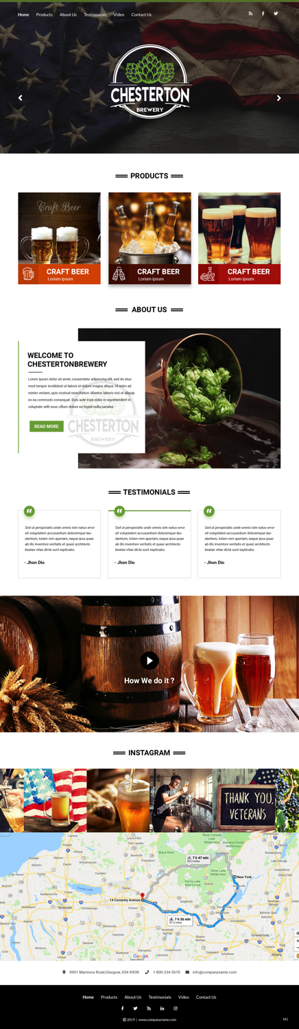 Web Design par pb pour Chesterton Brewery | Design #20777840