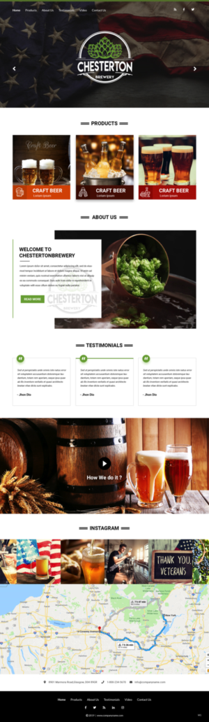 Web Design par pb pour Chesterton Brewery | Design : #20777840