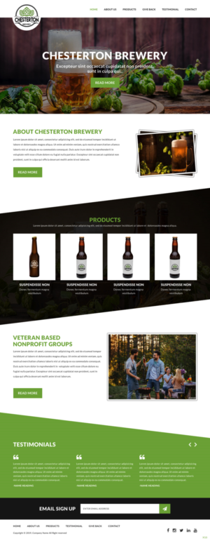 Web Design par pb pour Chesterton Brewery | Design : #20777841