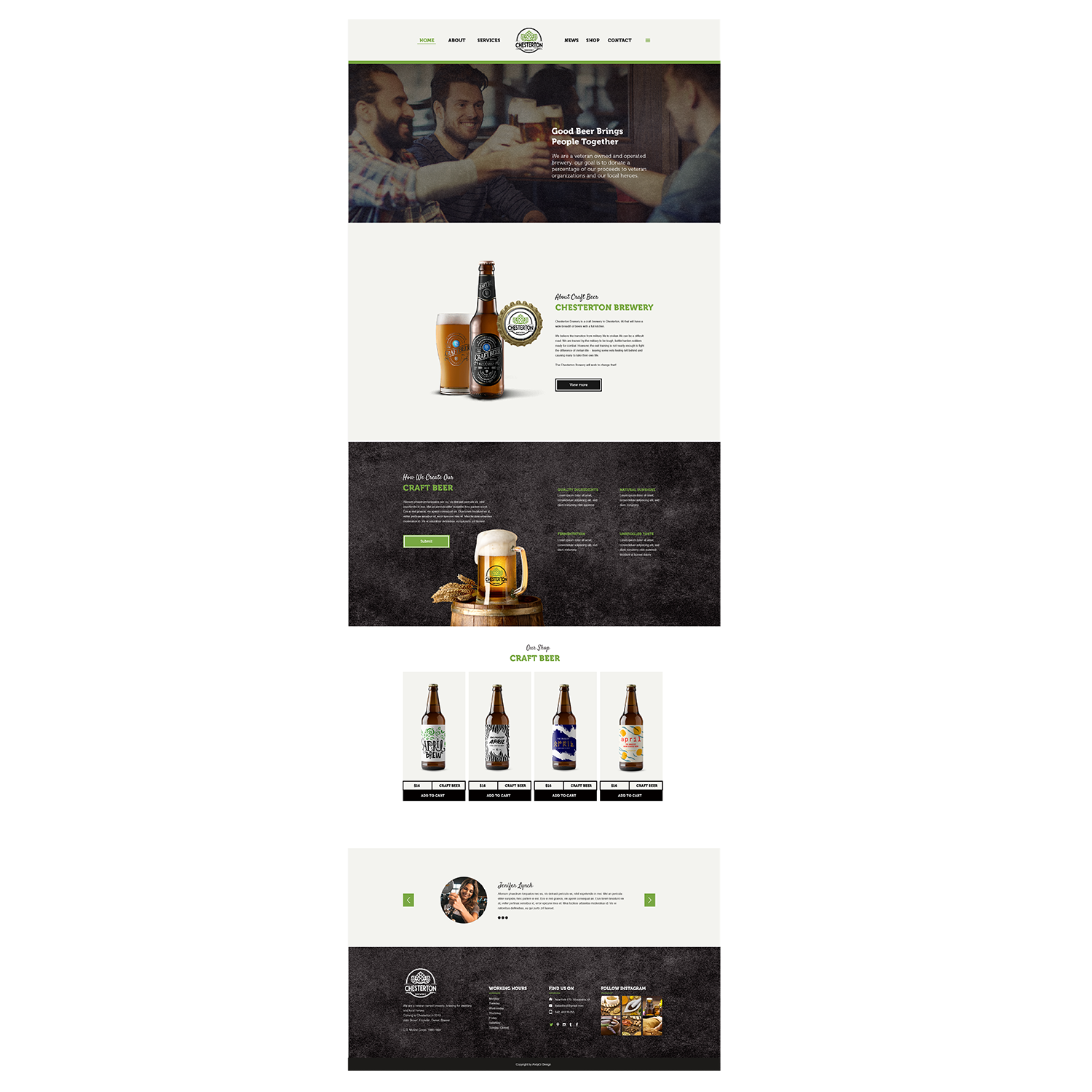 Web Design by AndyCr for Chesterton Brewery | Design #20817640