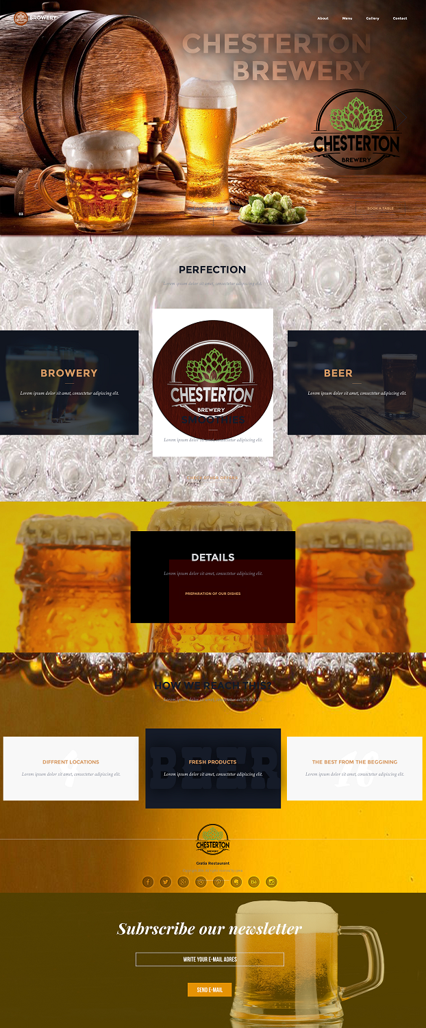 Web Design by Grebowiec Peter for Chesterton Brewery | Design #20822459