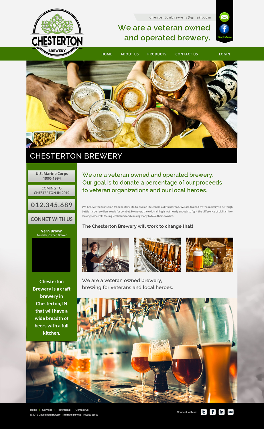 Web Design par meet007 pour Chesterton Brewery | Design #20779293