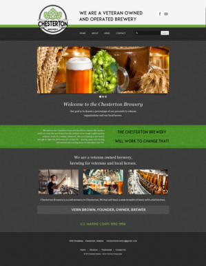 One page design needed for a veteran owned brewery | Diseño Web por meet007