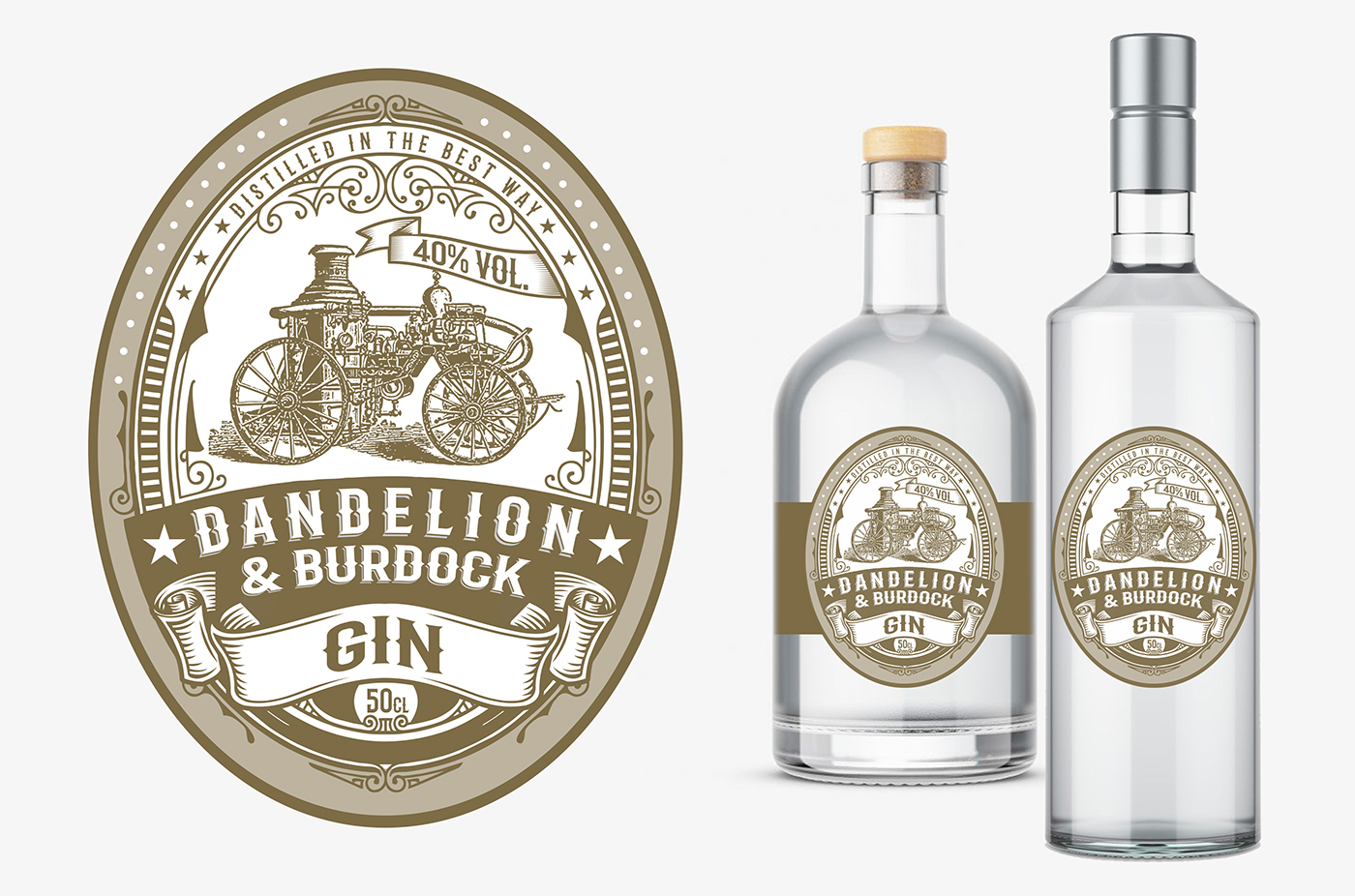 Label Design by bettyelenauzcategui for The Handmade Gin Company | Design: #20797208