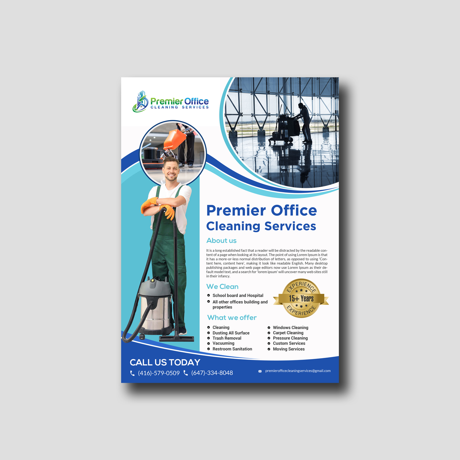 Design de Flyer par debdesign pour Premier Office Cleaning Services | Design #20781903