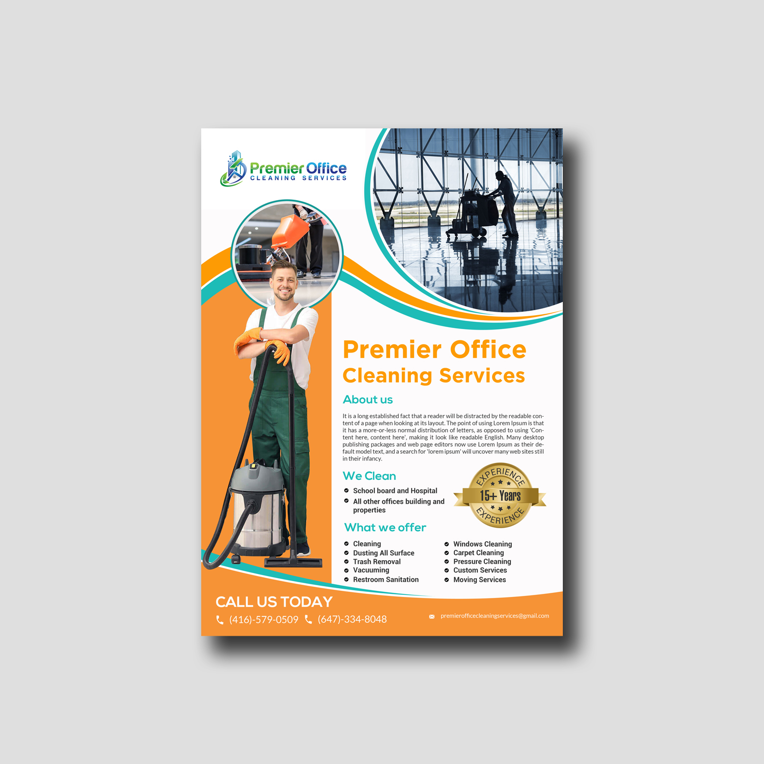 Design de Flyer par debdesign pour Premier Office Cleaning Services | Design #20781929