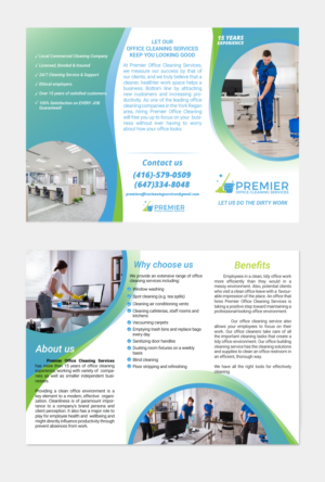 Premier Office Cleaning Services | Diseño de Flyer por JanuXart
