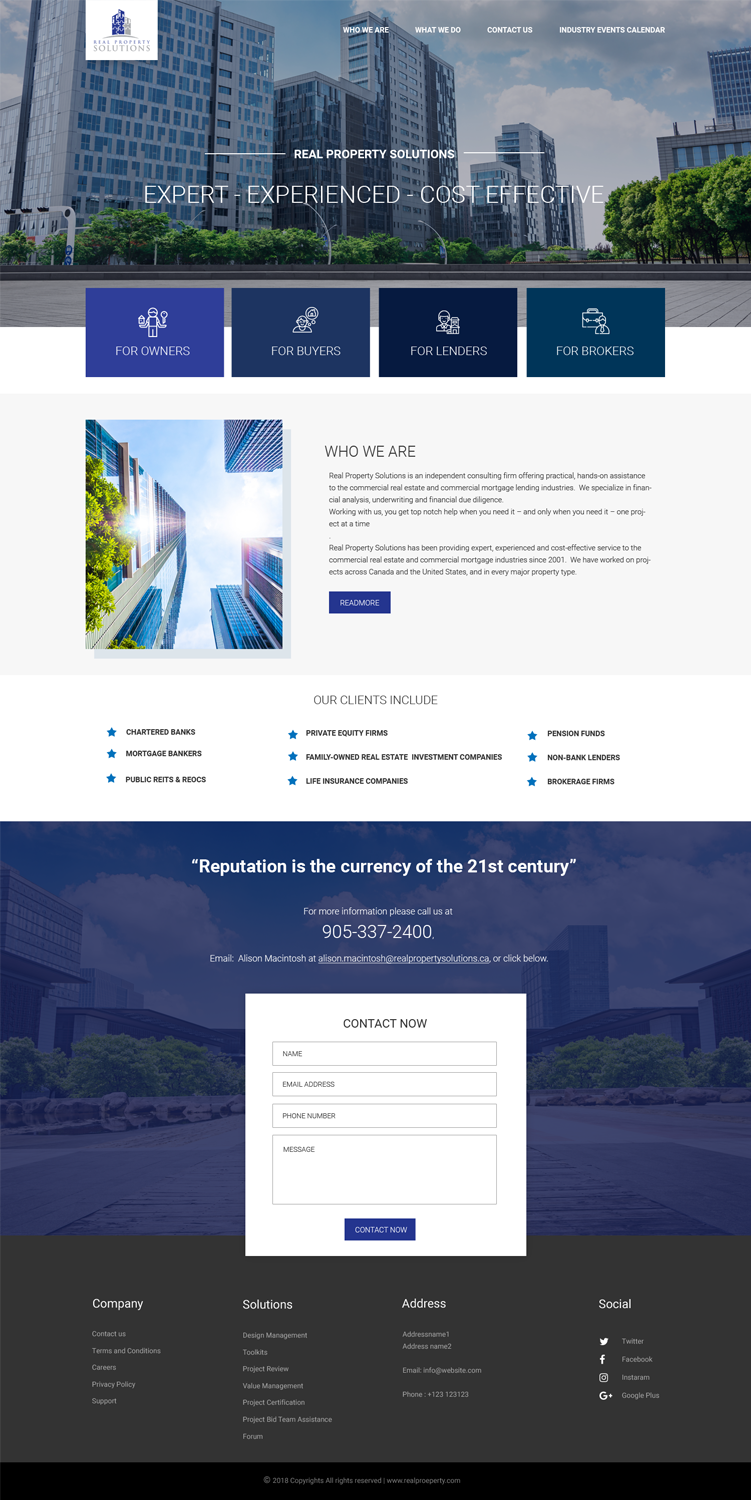 Diseño Web por designerkochi para Real Property Solutions | Diseño #20821598