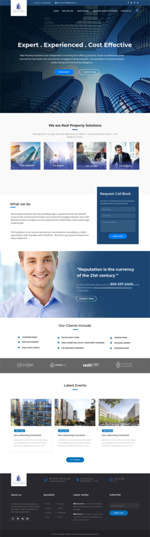 New website for a commercial real estate consulting company | Web Design by designerkochi