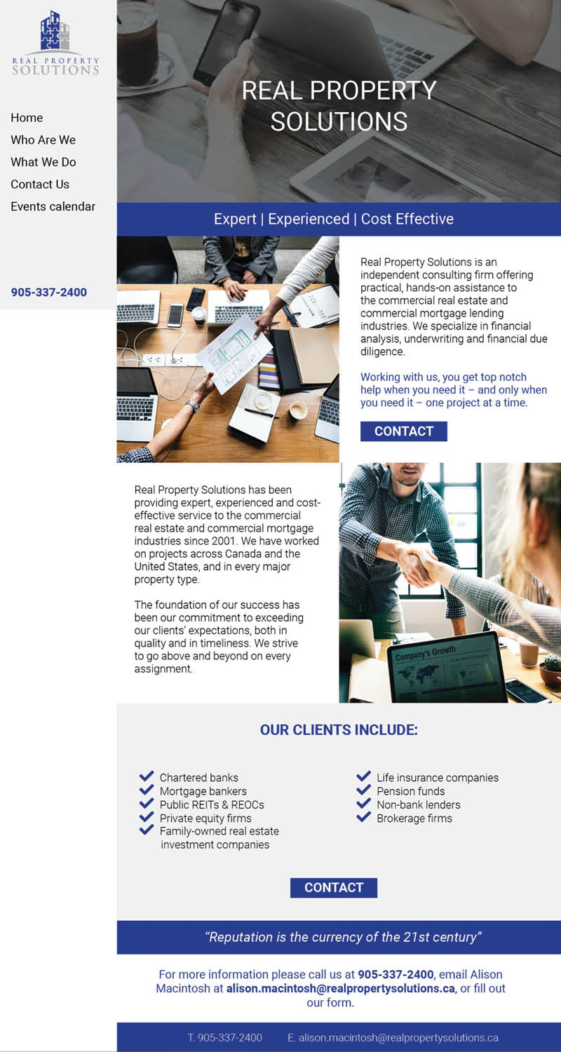 Web Design by hcreates for Real Property Solutions | Design #20785002