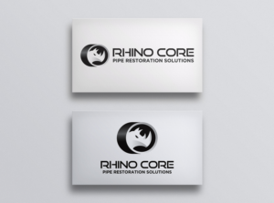 Rhino Core - Pipe Restoration Solutions - Investigate| Plan | Deliver | Diseño de Logo por Djamdesign