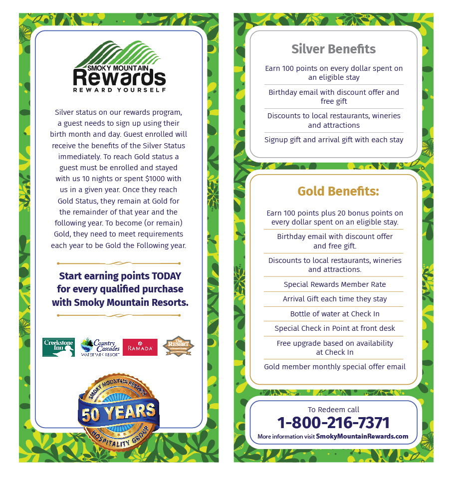 Flyer Design by eleven for Smoky Mountain Resorts | Design #20822026