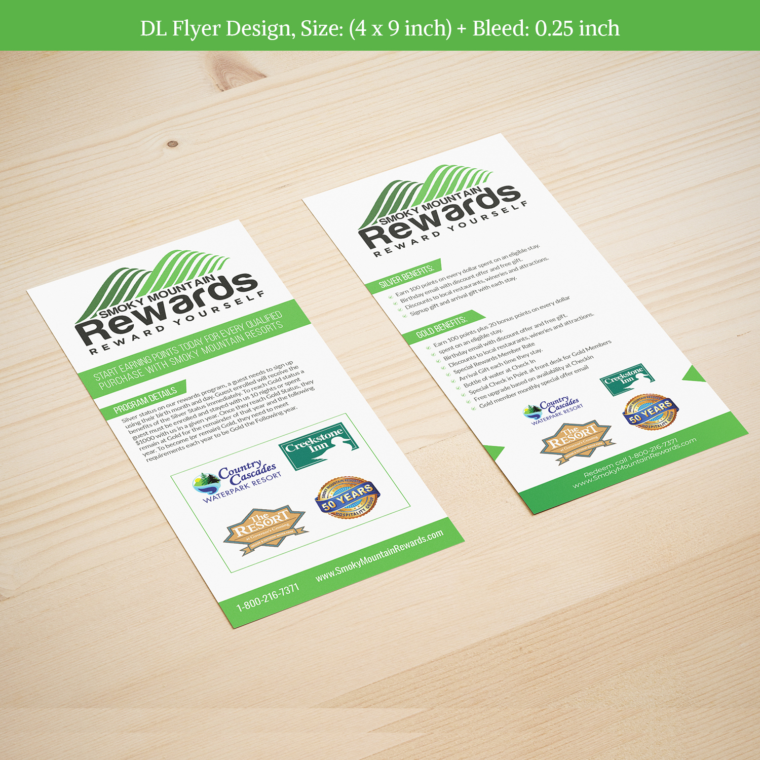 Diseño de Flyer por Freelancer Eman para Smoky Mountain Resorts | Diseño #20796974