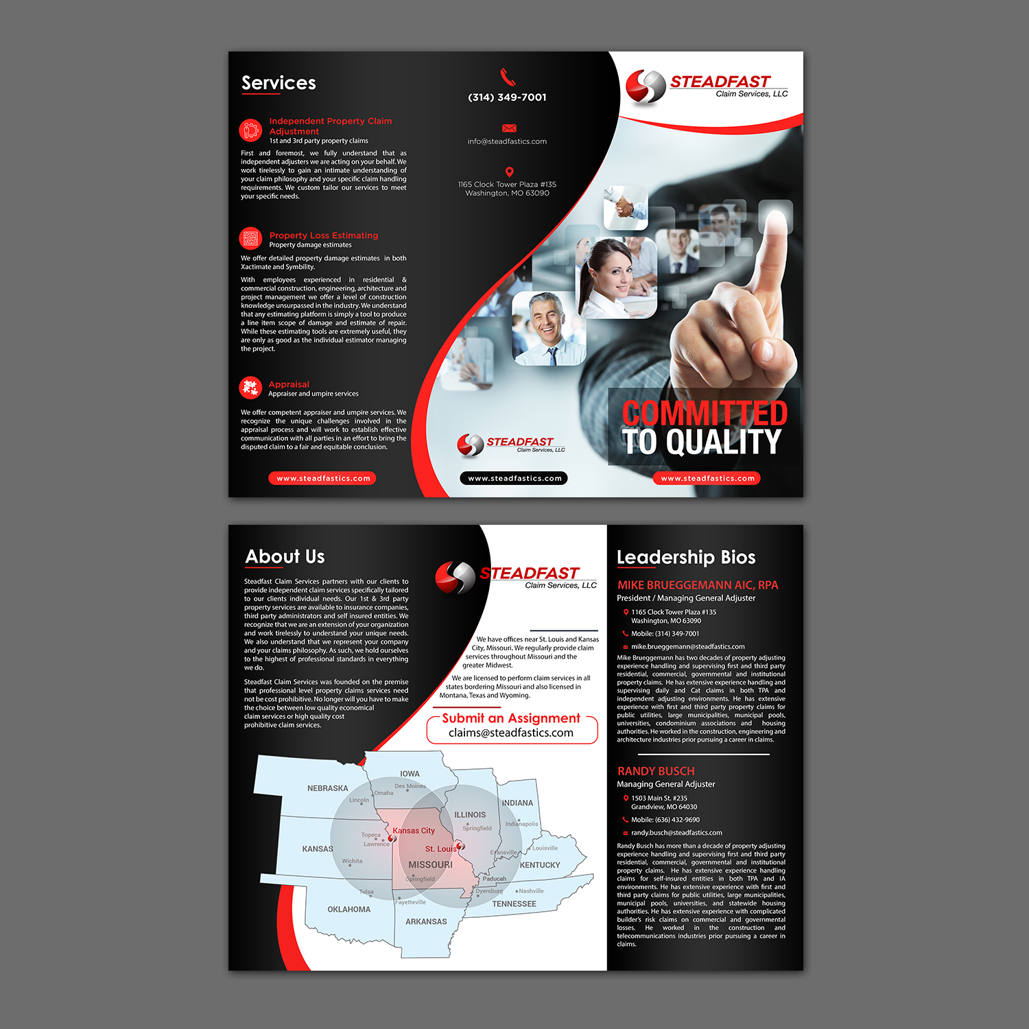 Design de Brochure par Schöpfer pour Steadfast Claim Services | Design #20823453