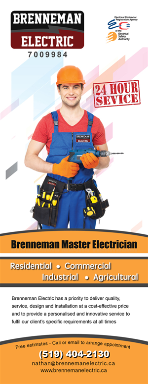 Design de Flyer par Gamboge Studio pour Brenneman Electric | Design : #2925396