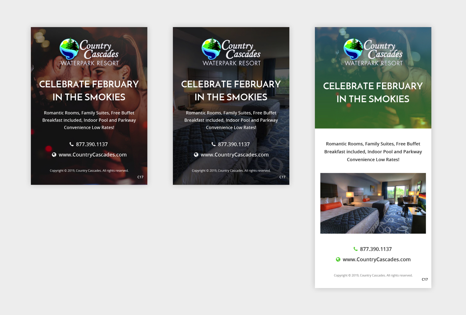 Design de Marketing Électronique par pb pour Smoky Mountain Resorts | Design #20796544