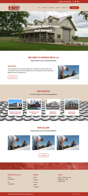 metal roofing website | Diseño Web por CharaFathimalil