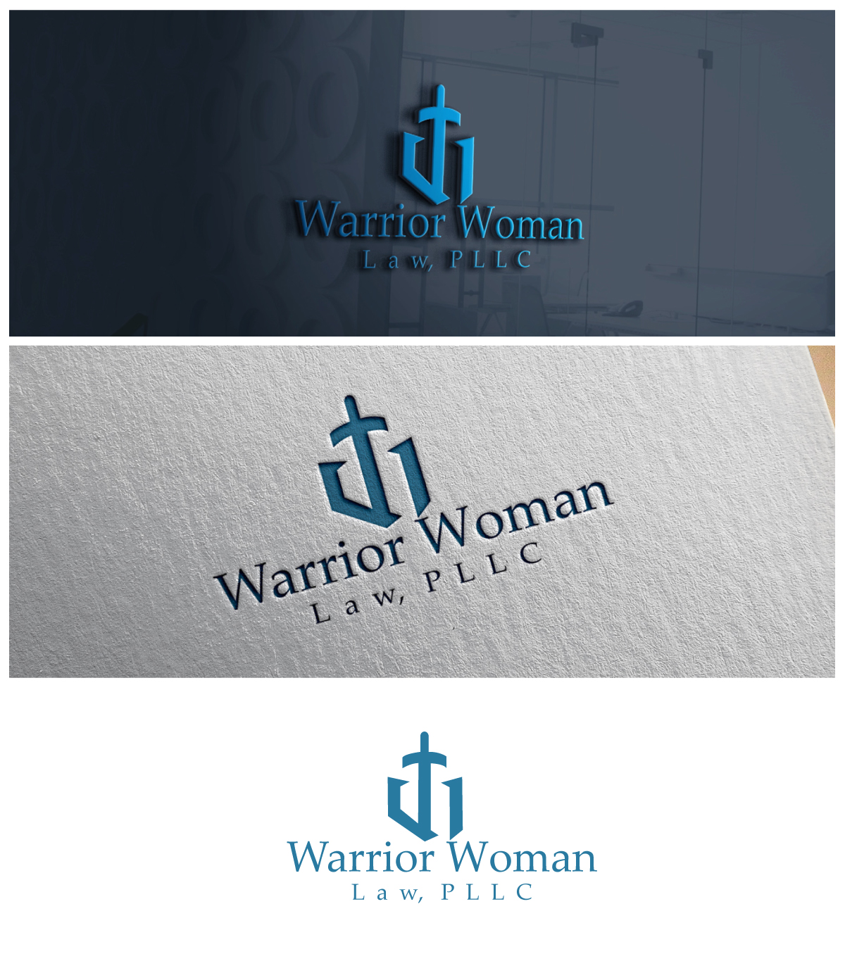 Logo Design by Vision Exalt Technology for Warrior Woman Law, PLLC | Design #20815282