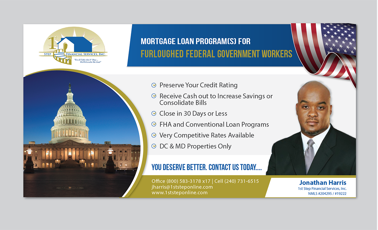 Flyer-Design von alex989 für 1st Step Financial Services, Inc. | Design #20805493