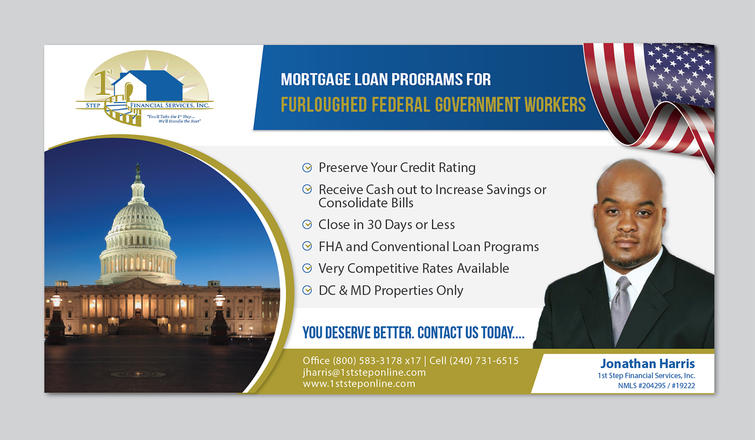 Flyer Design by alex989 for 1st Step Financial Services, Inc. | Design #20806379