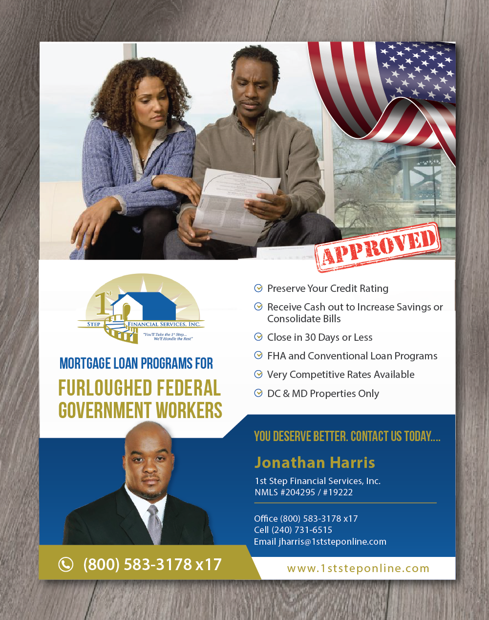 Design de Flyer par alex989 pour 1st Step Financial Services, Inc. | Design #20806382