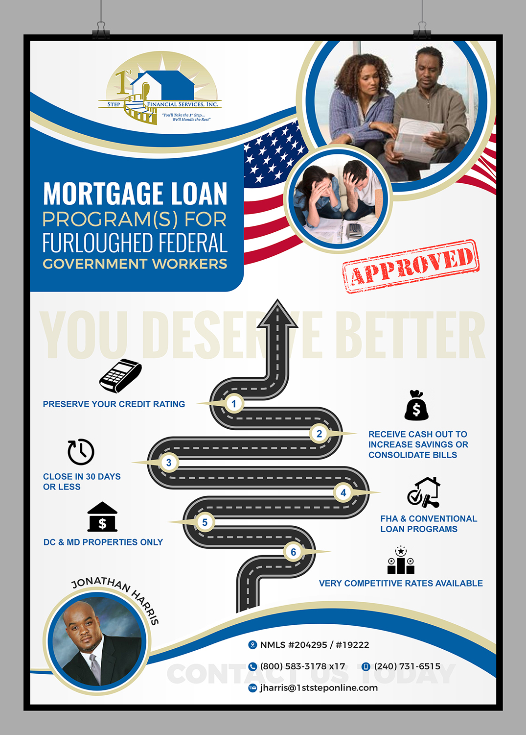 Diseño de Flyer por SAI DESIGNS para 1st Step Financial Services, Inc. | Diseño #20806004