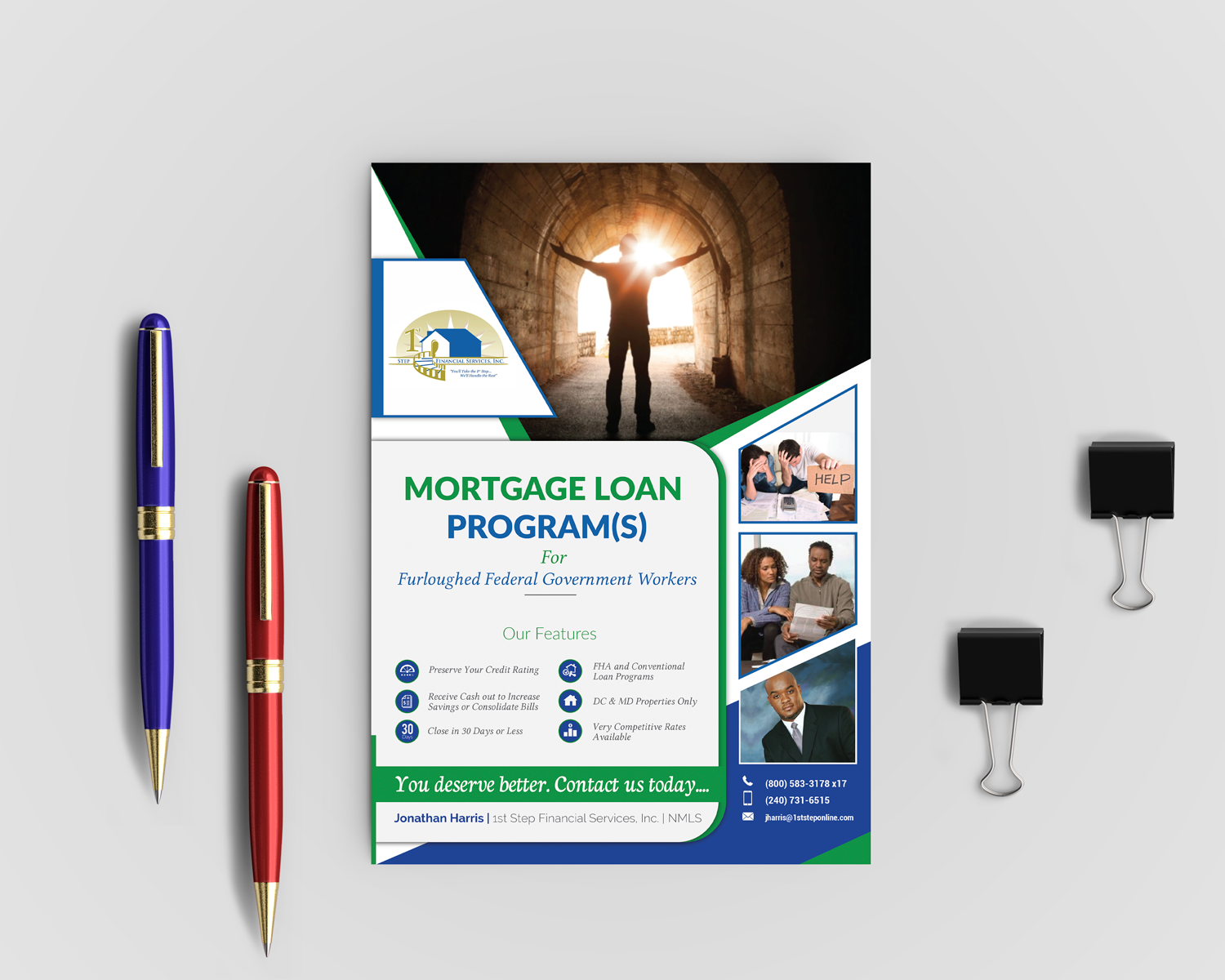Flyer Design by ilovedesign1 for 1st Step Financial Services, Inc. | Design #20803251