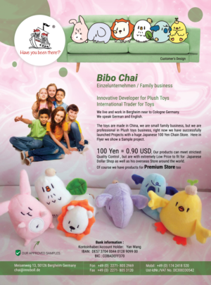 need a Flyer for Plush Toy company