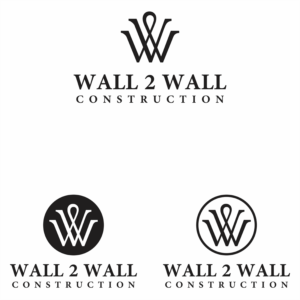 W2W                                  Wall 2 Wall Construction  | Logo Design by 333 Adrian 888
