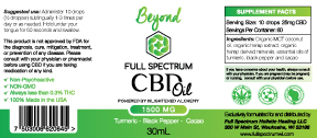 Beyond Full Spectrum CBD Oil infused with turmeric, black pepper and cacao extracts | Label Design by Shark1