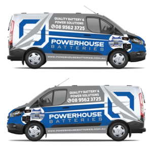 Car Wrap-Design von Deziners Zone für Powerhouse Batteries Pty Ltd | Design: #20830250