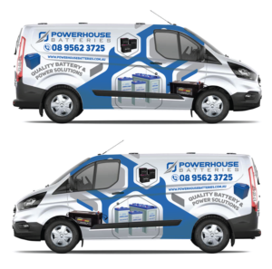 Car Wrap-Design von Deziners Zone für Powerhouse Batteries Pty Ltd | Design: #20830251