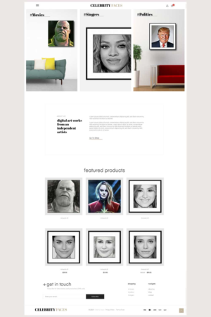 Website Design Layout for Selling Digital Artwork | Diseño Web por coo.lt